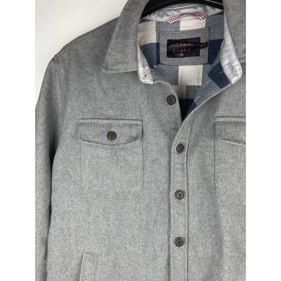 The Normal Brand Brightside Wool Blend Jacket Plaid Flannel Lined Workwear XL - Picture 4 of 9